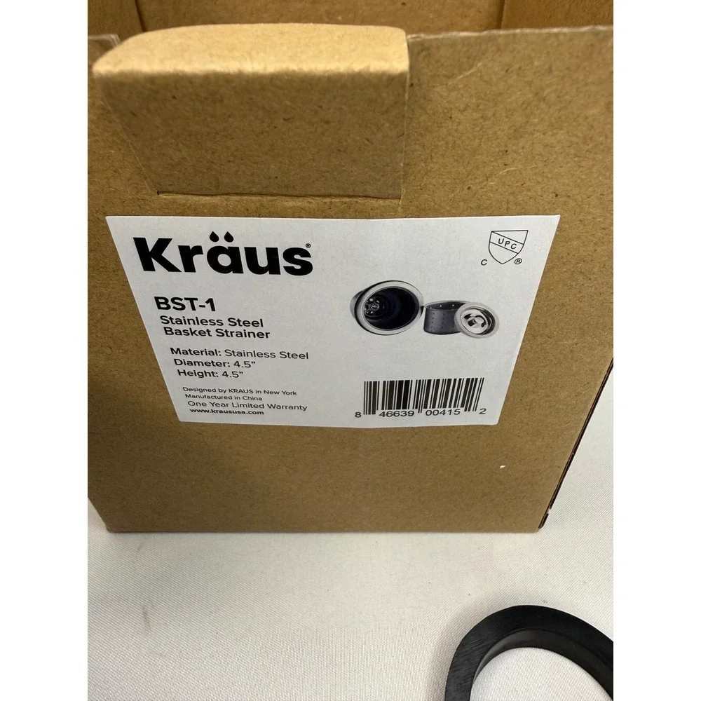 Kraus BST 1 Stainless Steel‎ Sink Basket Strainer Gray Basket Strainer